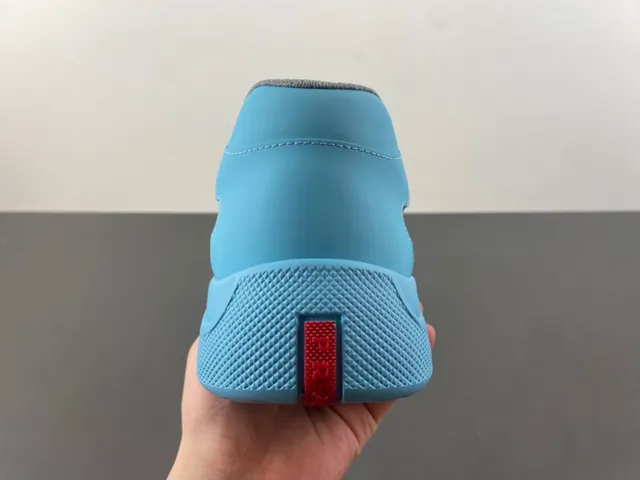 Light Blue and Gray Mesh Panel Lifestyle Sneaker 4