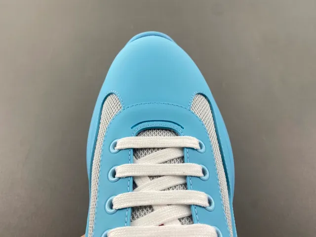 Light Blue and Gray Mesh Panel Lifestyle Sneaker 5