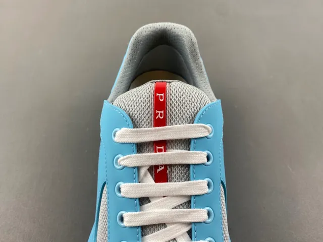 Light Blue and Gray Mesh Panel Lifestyle Sneaker 6