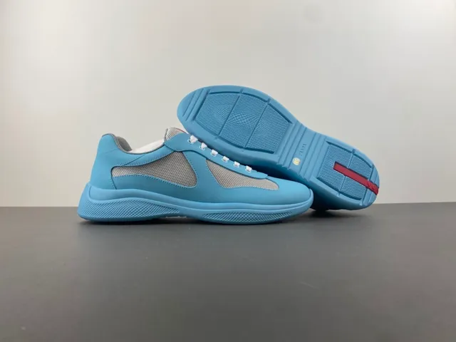 Light Blue and Gray Mesh Panel Lifestyle Sneaker 12