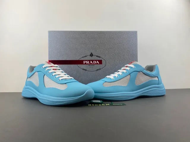Light Blue and Gray Mesh Panel Lifestyle Sneaker 13