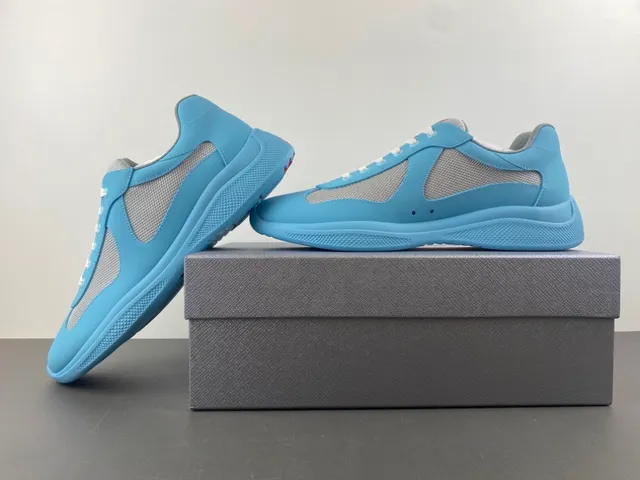Light Blue and Gray Mesh Panel Lifestyle Sneaker 14