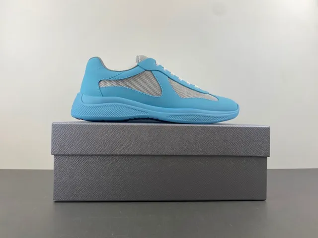 Light Blue and Gray Mesh Panel Lifestyle Sneaker 15
