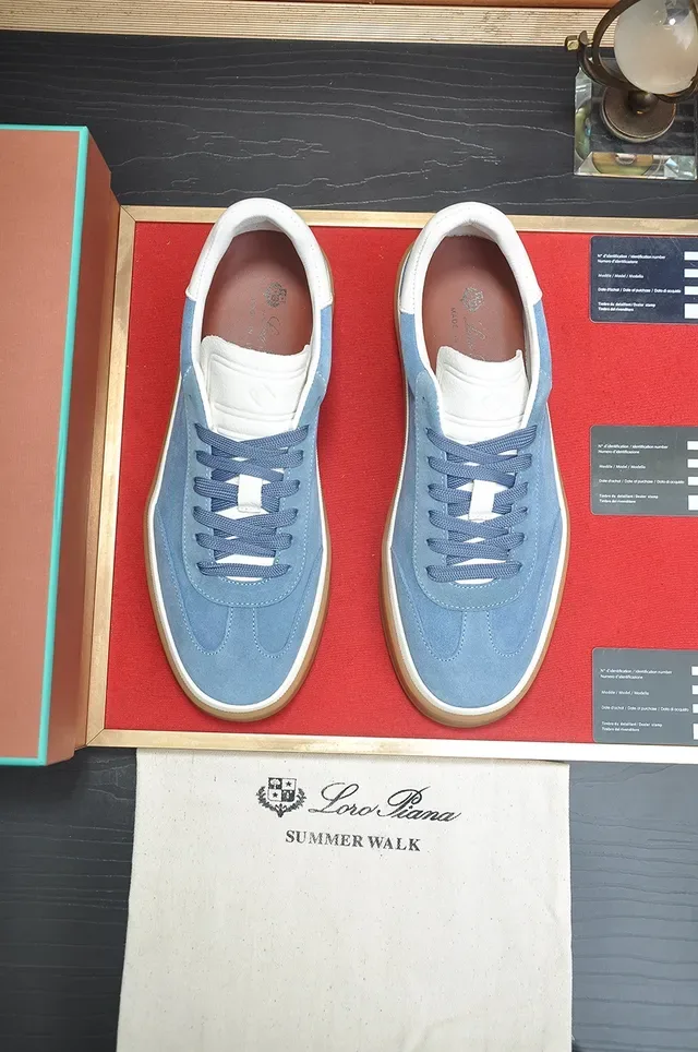 Light Blue Suede Low-Top Lifestyle Sneaker 5