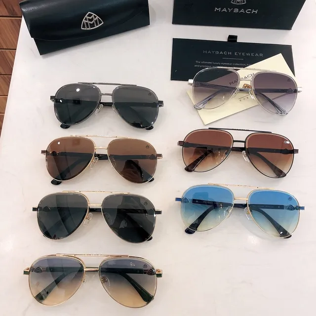 Maybach Aviator Double-Bridge Gradient Lens Sunglasses 2