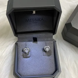 Messika Heart-Shaped Pavé Halo Stud Earrings