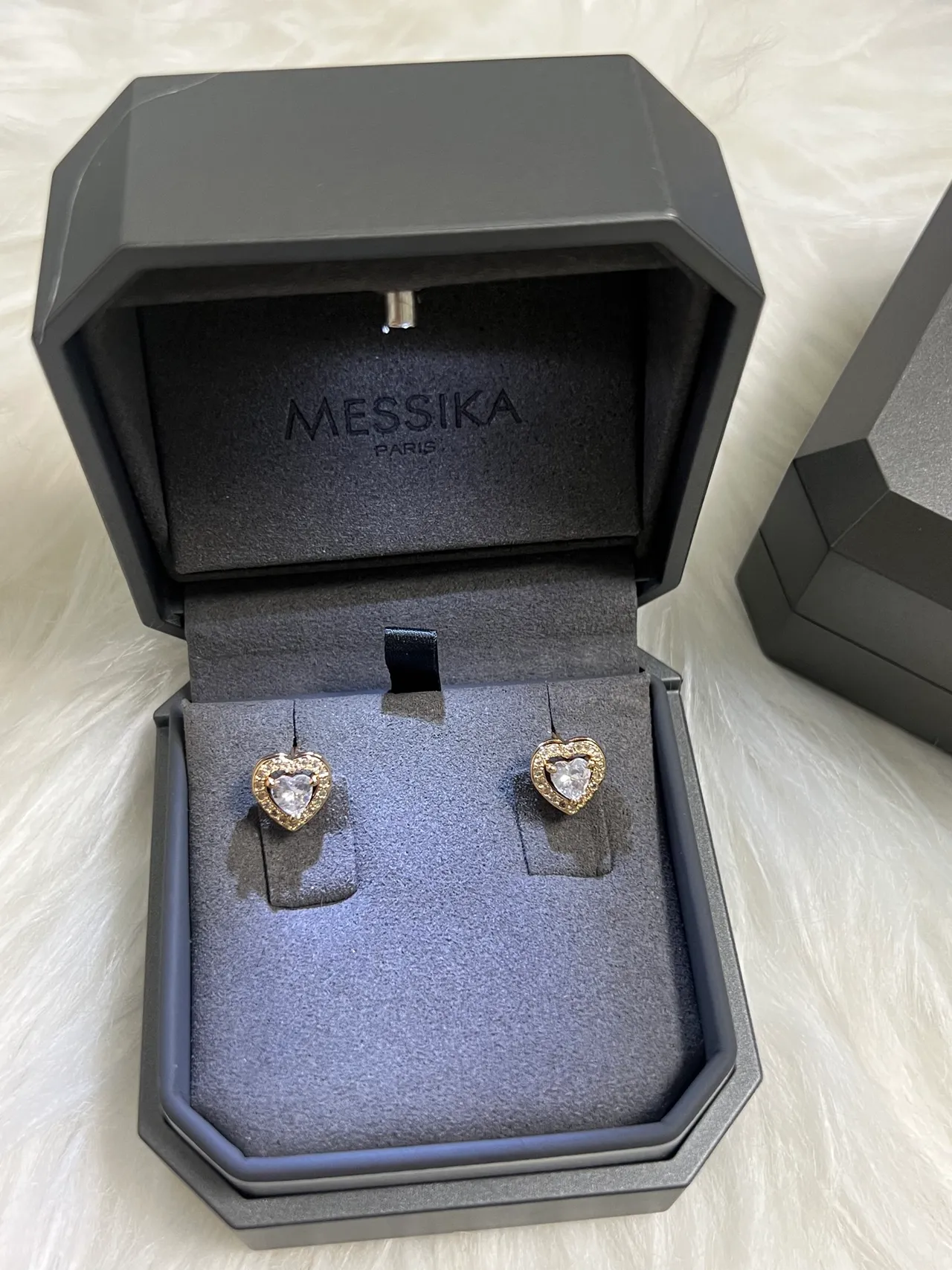 Messika Heart-Shaped Pavé Halo Stud Earrings 2