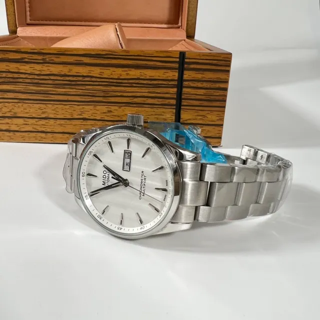 Mido Multifort Chronometer White Dial Mechanical Watch 3
