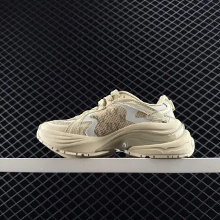 MLB Chunky Liner MID بيج رمادي شبكة حذاء رياضي سميك