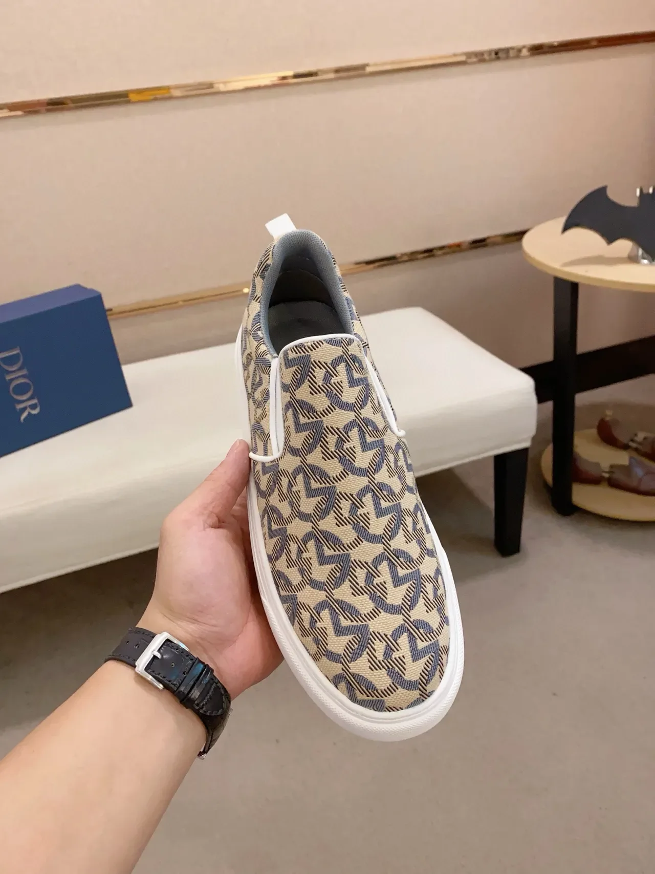 Monogram-Print Slip-On Lifestyle Sneaker 5