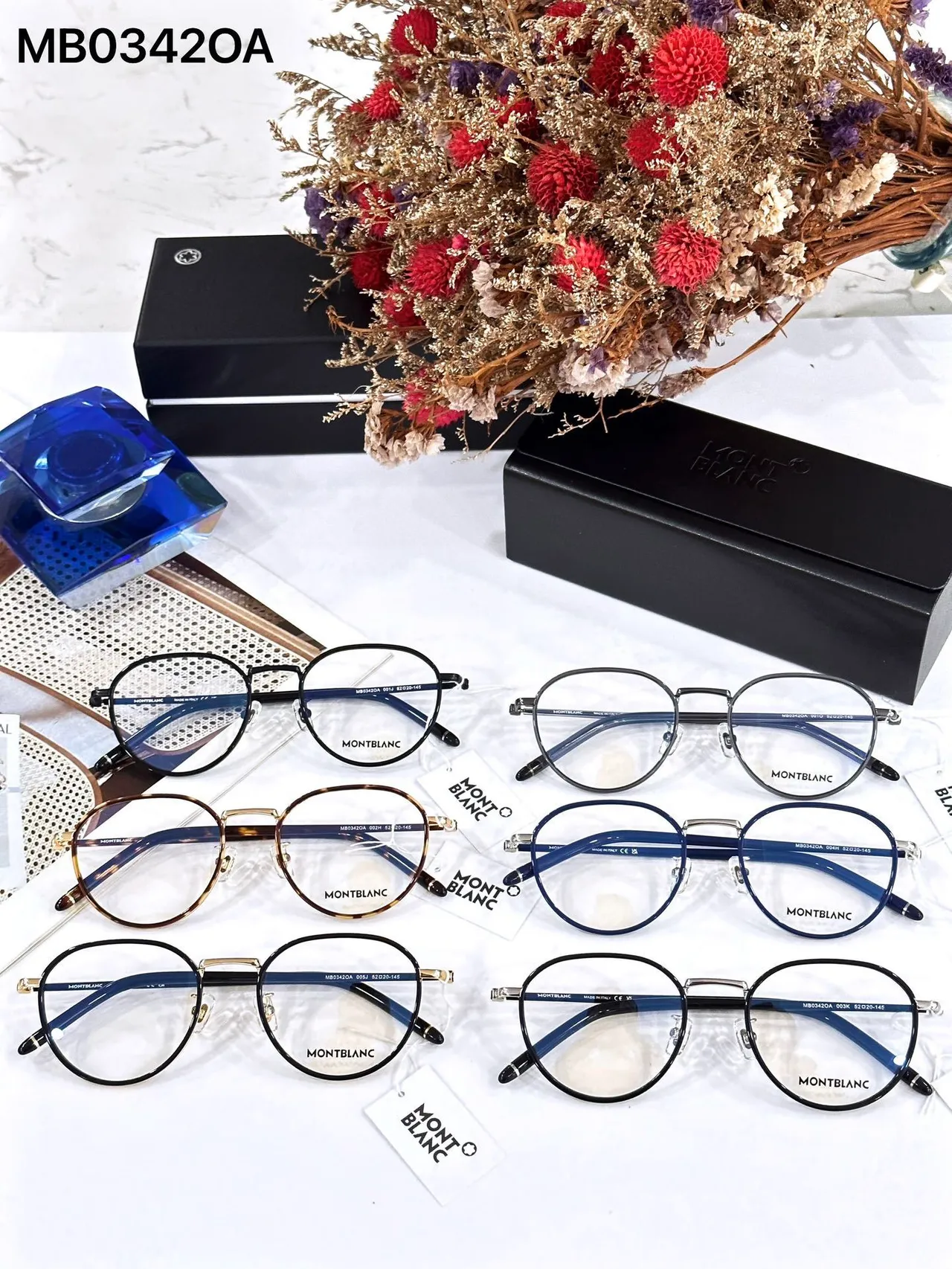 Montblanc Round Thin Gunmetal Optical Glasses 3
