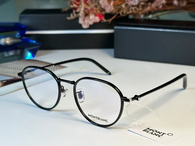Montblanc Round Thin Gunmetal Optical Glasses 5