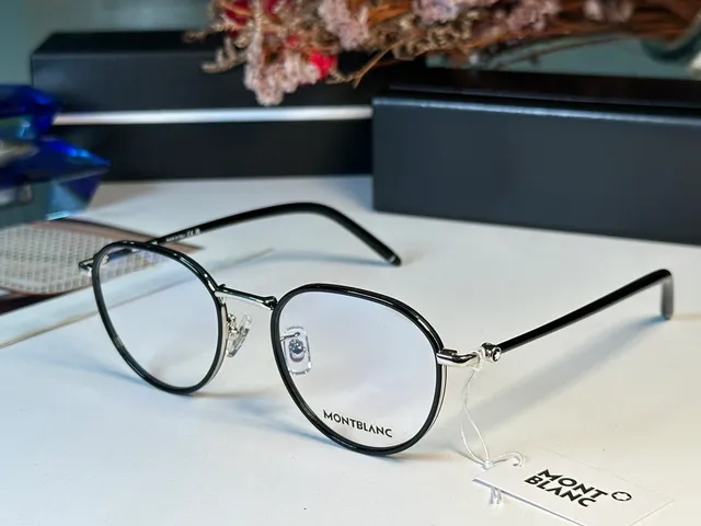 Montblanc Round Thin Gunmetal Optical Glasses 6
