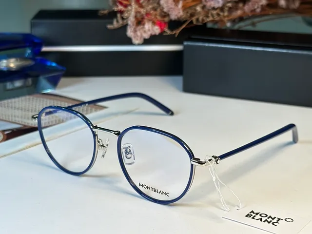 Montblanc Round Thin Gunmetal Optical Glasses 7