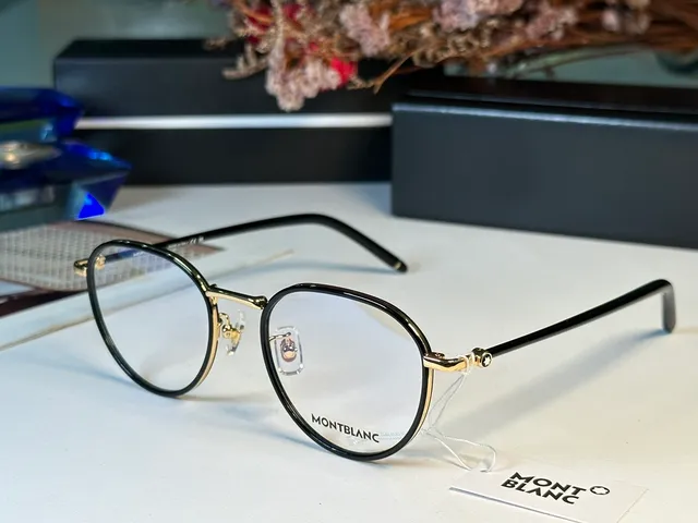 Montblanc Round Thin Gunmetal Optical Glasses 8