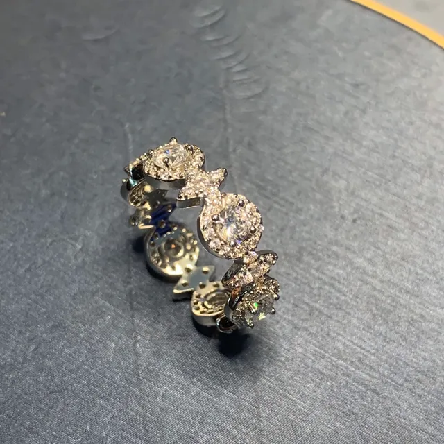 Multi-Stone Pavé Asymmetrical Motif Ring 3