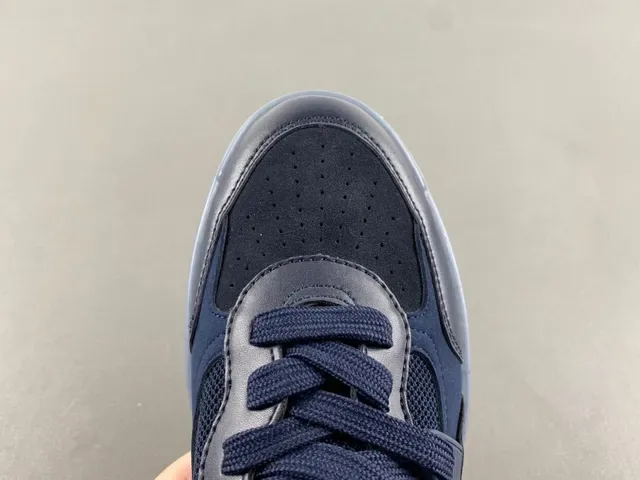 Navy Blue and Red Spiked Heel Lifestyle Sneaker 5