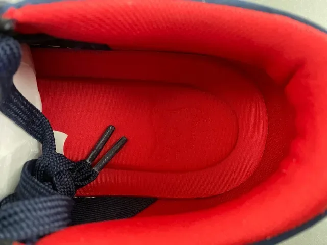 Navy Blue and Red Spiked Heel Lifestyle Sneaker 8
