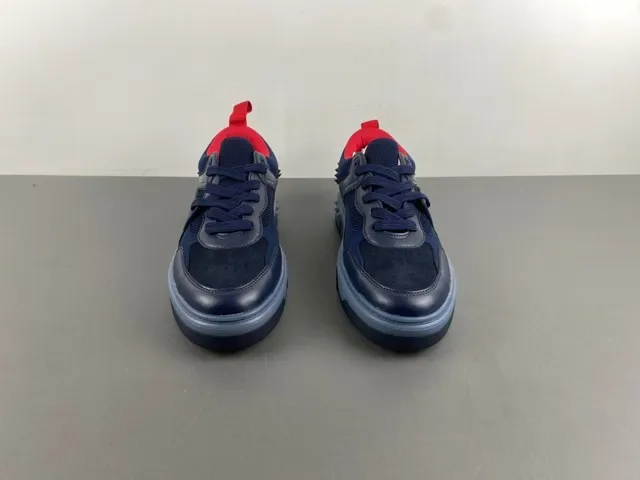 Navy Blue and Red Spiked Heel Lifestyle Sneaker 11