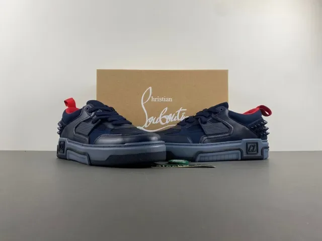 Navy Blue and Red Spiked Heel Lifestyle Sneaker 13