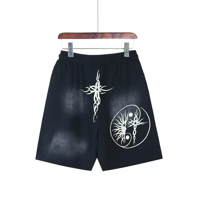 Navy Graphic-Print Elastic-Waist Drawstring Shorts 6
