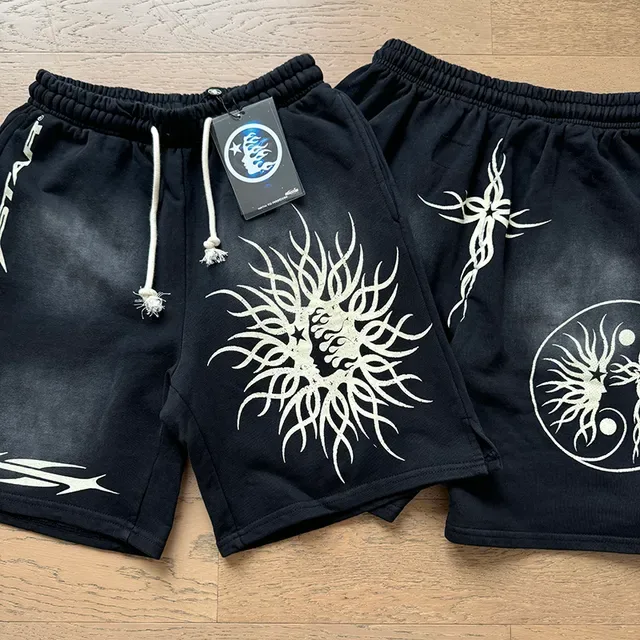 Navy Graphic-Print Elastic-Waist Drawstring Shorts 7