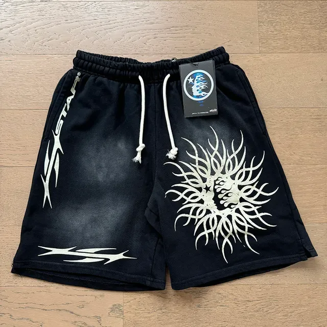 Navy Graphic-Print Elastic-Waist Drawstring Shorts 8