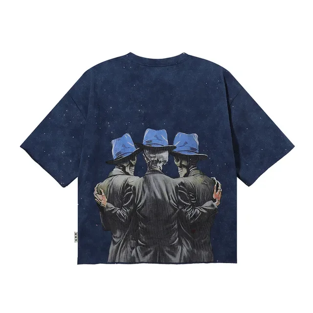 Navy Graphic Print Oversized T-Shirt 2
