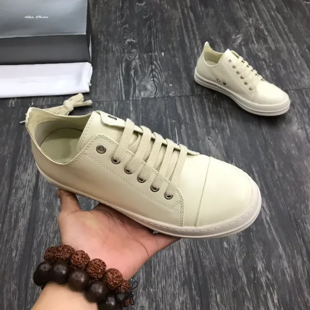 Off-White Leather-Like Low-Top Lifestyle Sneakers 8