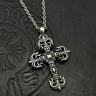 Ornate Filigree Cross Pendant Necklace 5
