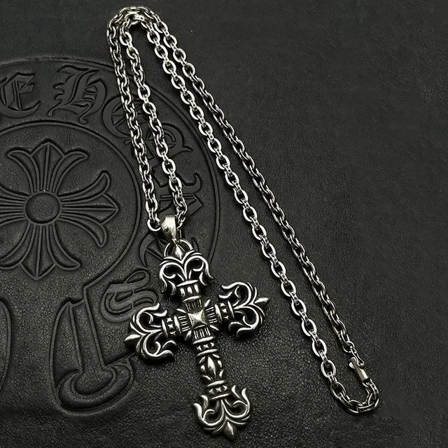 Ornate Filigree Cross Pendant Necklace 6