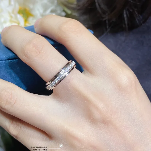 Piaget Possession Gold Silver Rotating Double-Band Pavé Diamond Ring 8