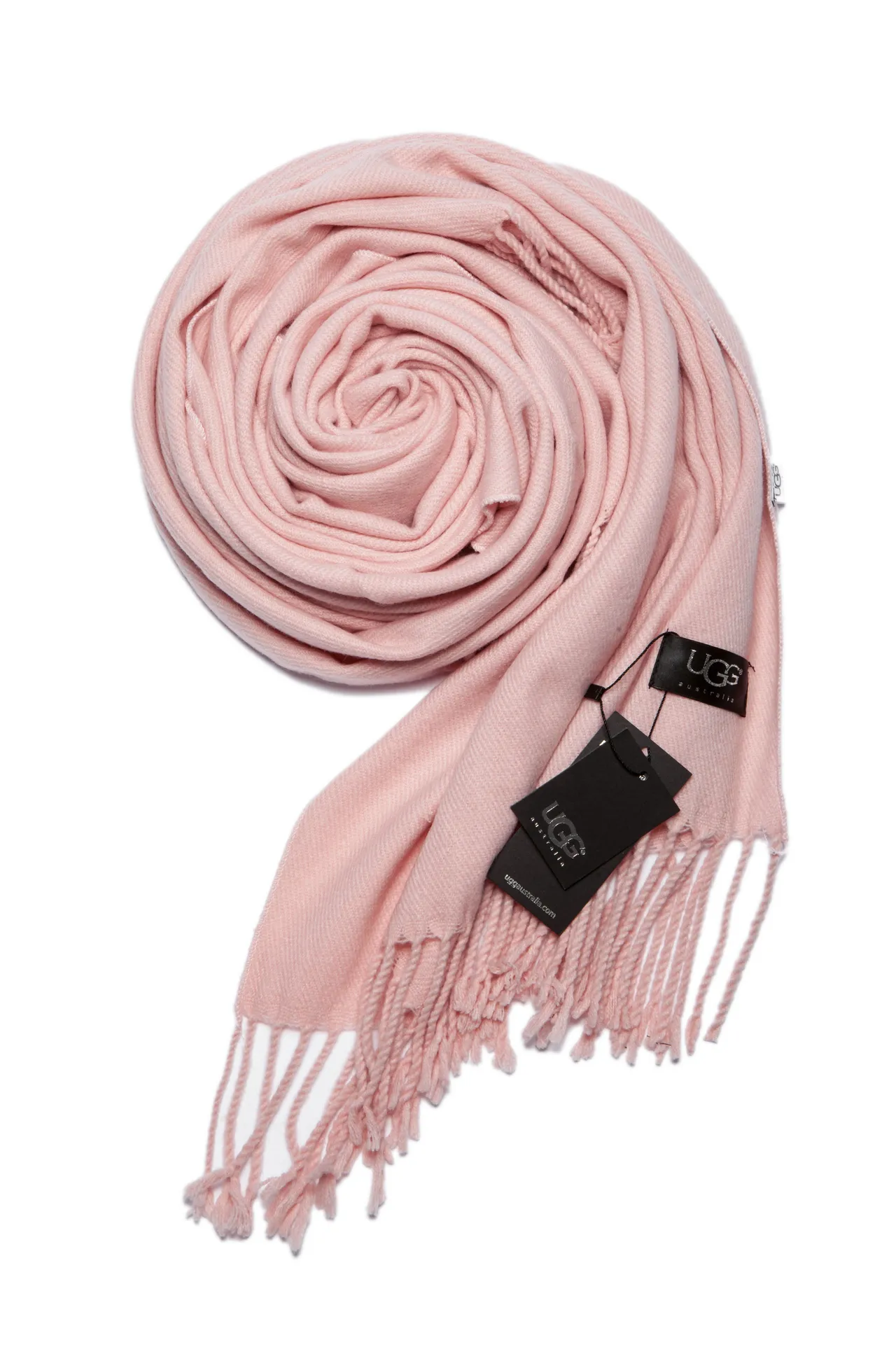Pink Twisted Fringe Knitted Base Scarve 9