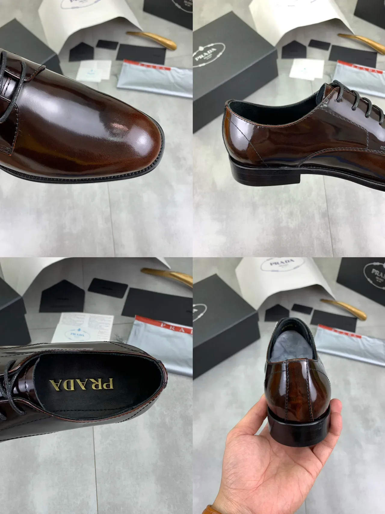 Polished Brown Cap Toe Oxford Shoes 2
