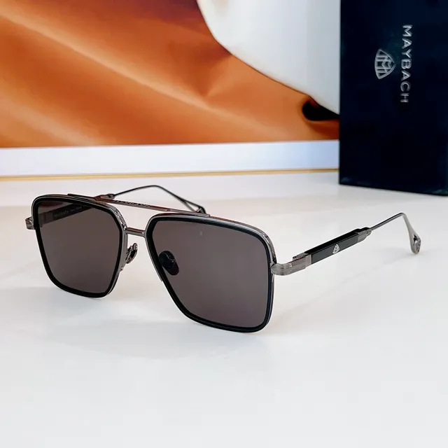 Rectangular Metal Frame Mirrored Blue Lens Sunglasses 8