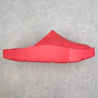Red Molded Platform Slip-On Sandal