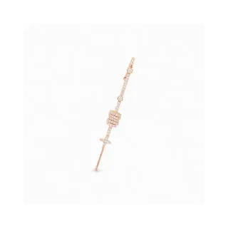 Rose Gold Pavé Diamond Coiled Wire Linear Earring