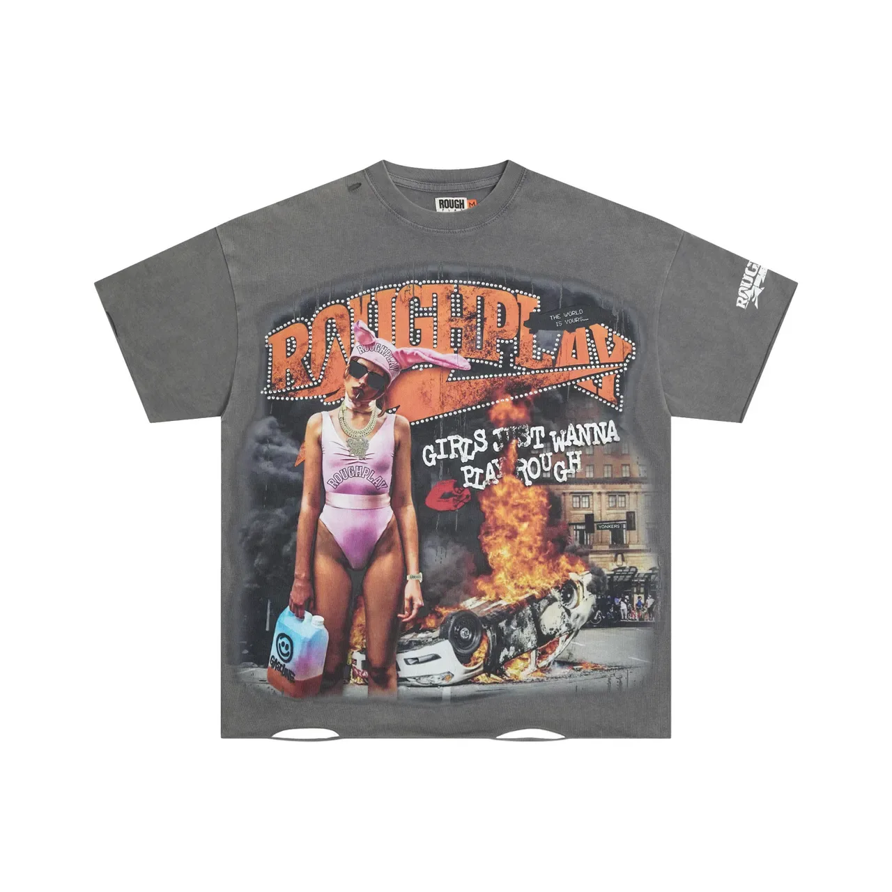 ROUGH Roughplay Graphic Oversized T-Shirt 3