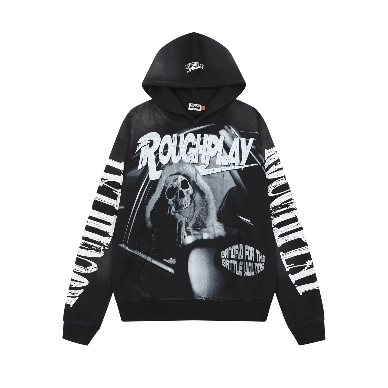 Roughplay Graphic Print Skull and Shark Hoodie 3