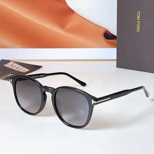 Round Acetate Frame Gradient Lens Sunglasses 2