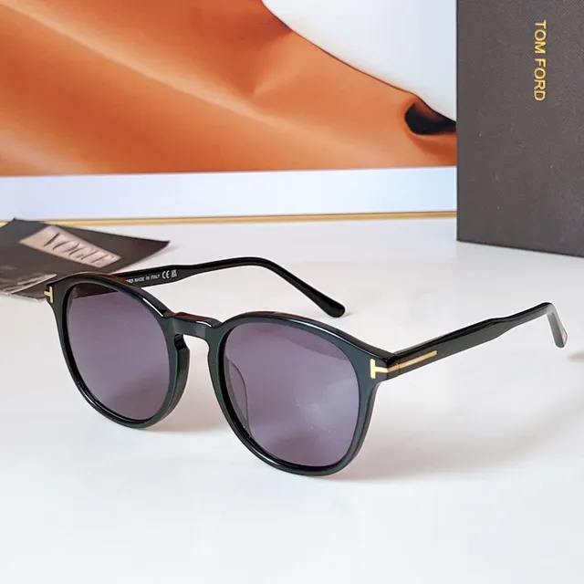 Round Acetate Frame Gradient Lens Sunglasses 6