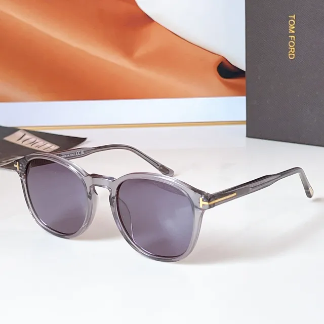 Round Acetate Frame Gradient Lens Sunglasses 7