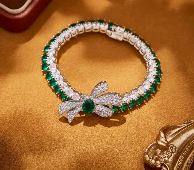 Ruby and Diamond Bow-Motif Gem-Set Bracelet 4