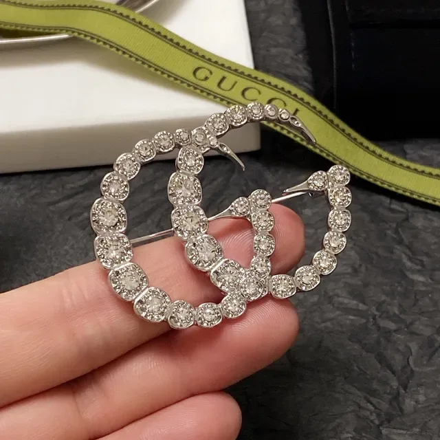 Serpentine Textured Silver-Tone Interwoven Brooch 5
