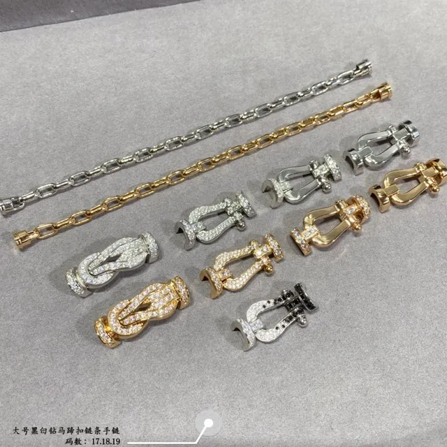 Silver Black Metal Pavé-Set White And Stones Bracelet 3