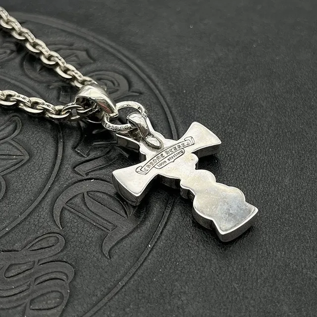 Silver Celtic Knot Cross Pendant Necklace 3