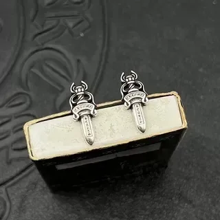 Silver Dagger-Style Asymmetrical Stud Earrings 6
