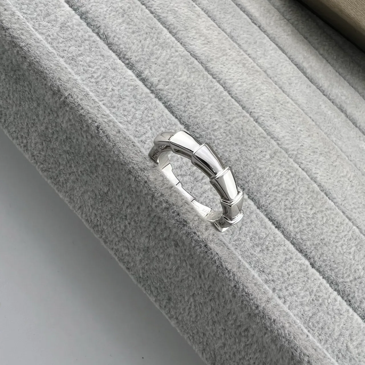 Silver Gold Bamboo-Link Segmented Design Polished Metal Jewelry 3