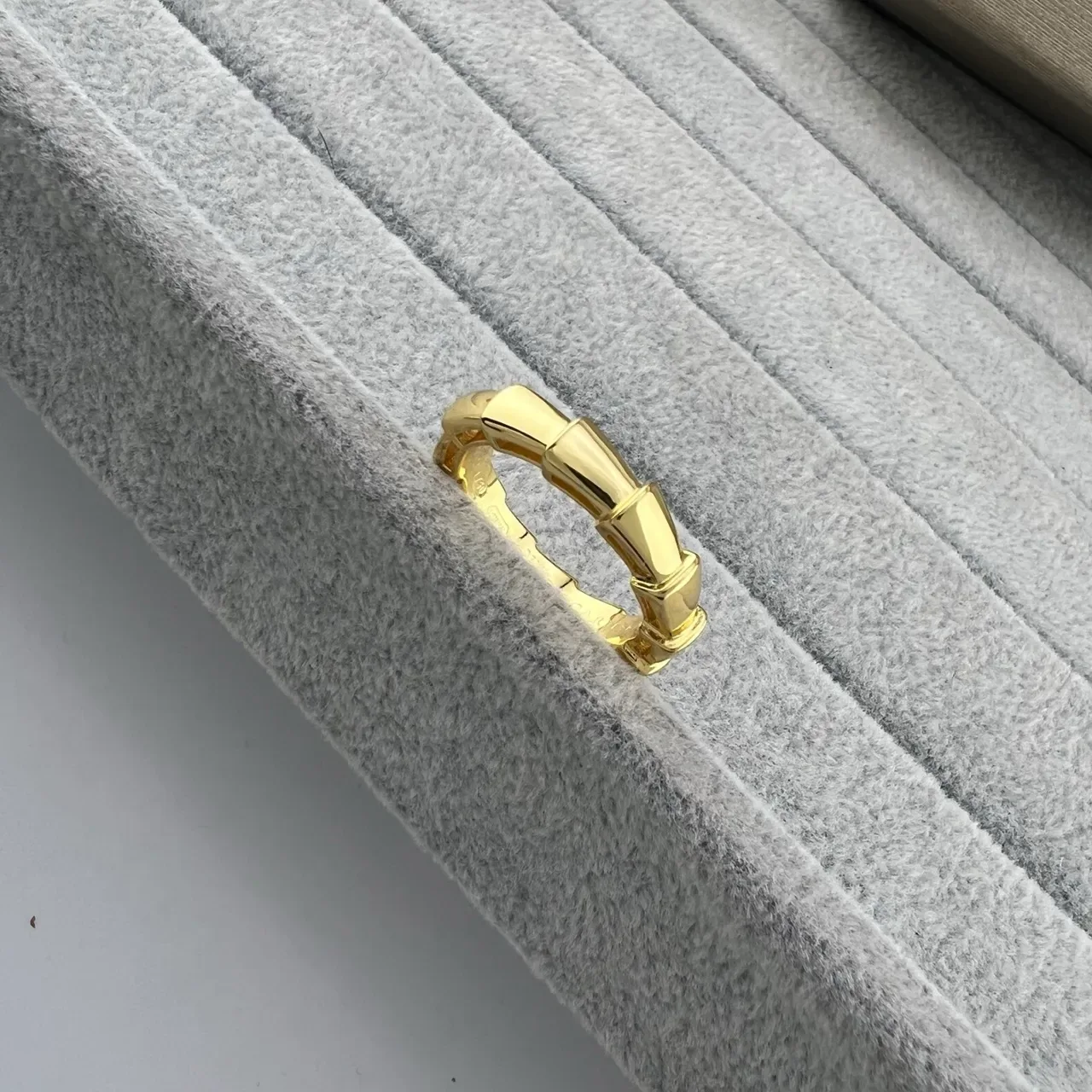 Silver Gold Bamboo-Link Segmented Design Polished Metal Jewelry 4