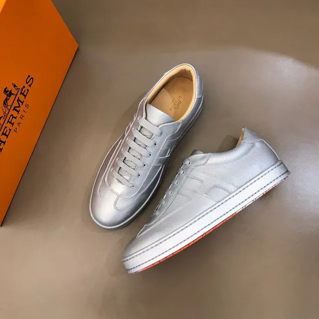 Silver Red Metallic Textured Upper Contrasting Orange Outsole Lifestyle Sneakers 5